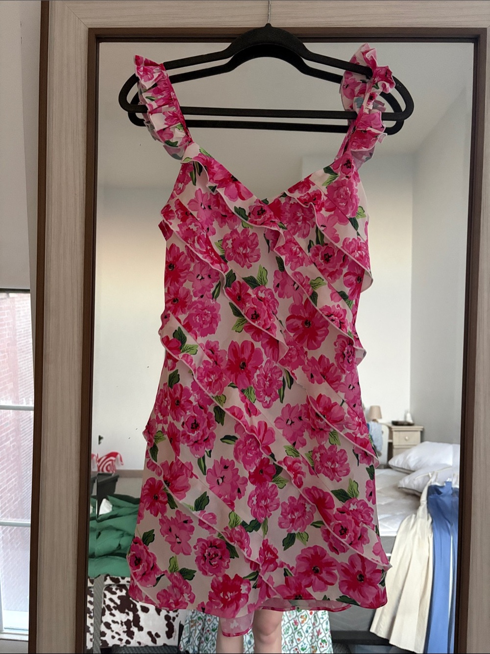 Show Me Your Mumu- Pink Floral Ruffle Sundress